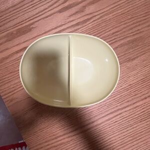 Yellow Melamine Melmac Divided Serving Bowl- Great for Parties Or Gatherings